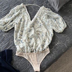 Astr floral body suit blouse